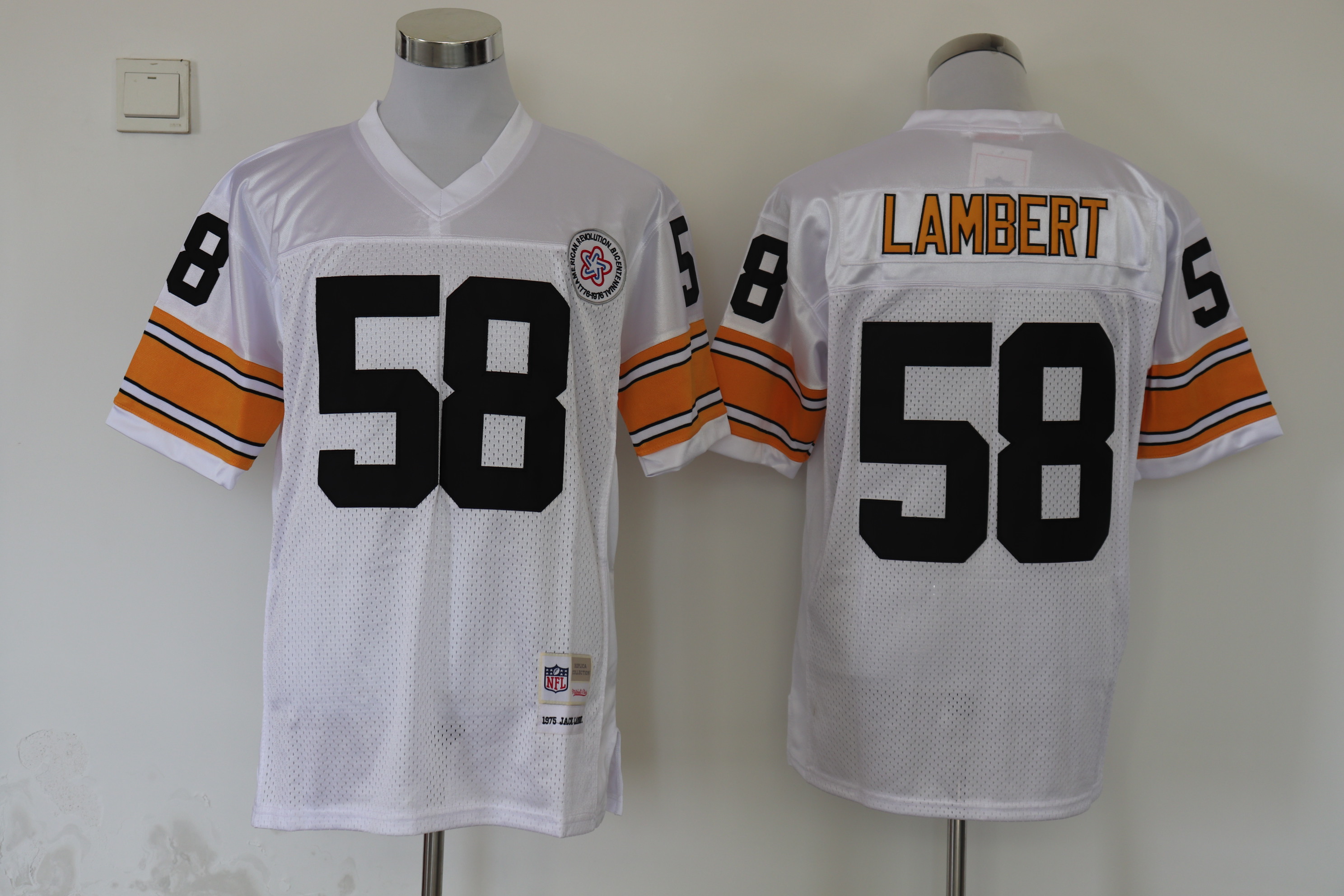 Men's Pittsburgh Steelers Jack Lambert Mitchell & Ness White Legacy Jersey
